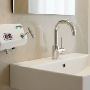 C-024 / Mini-Purificador (con Filtro) de Agua, en Acrílico o ABS. Salida Frontal / Funciona con Ozono