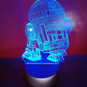 EL-5010 / Irresistible Lámpara Led 3D de R2-D2, el droide referente de STAR WARS