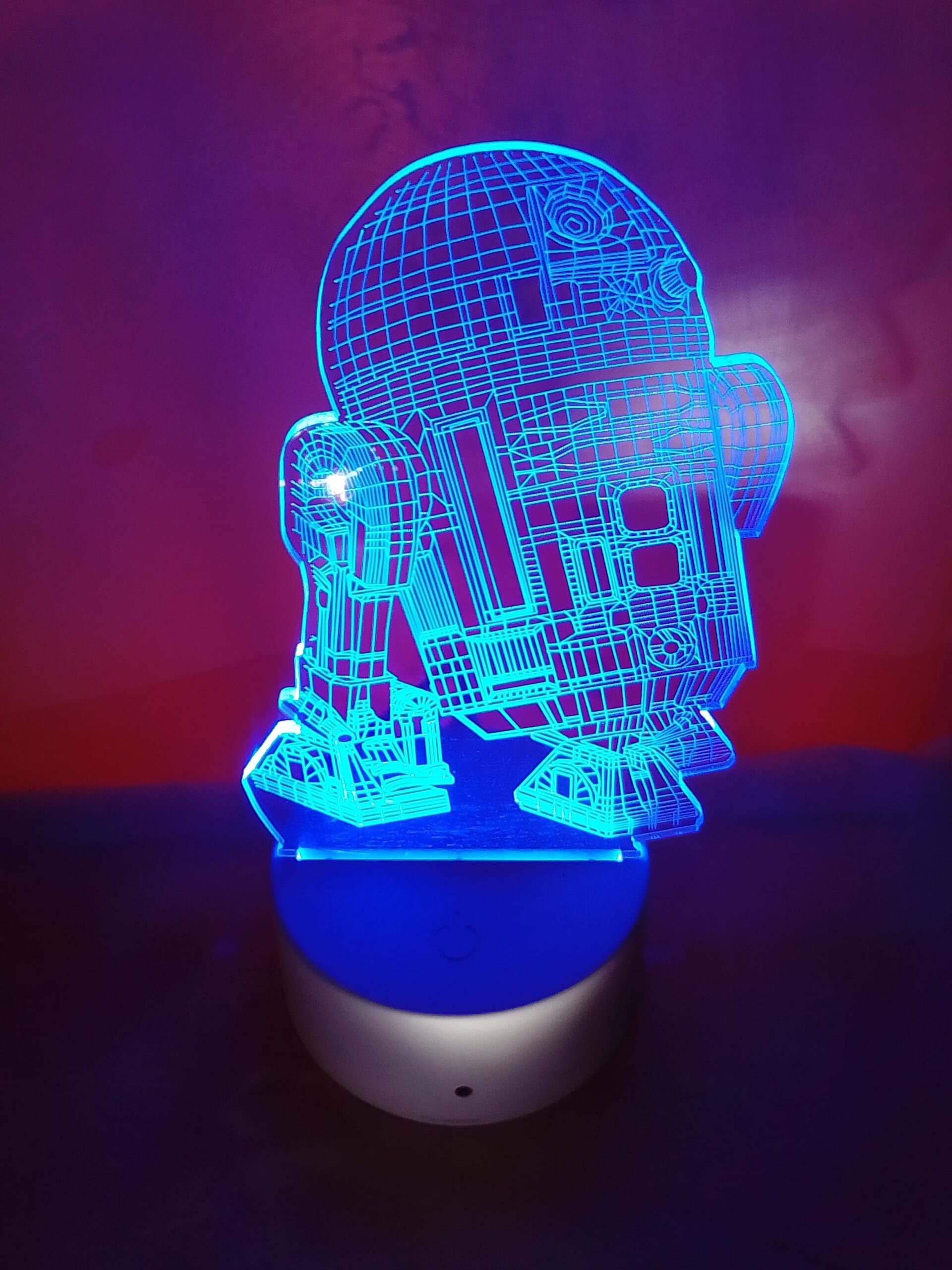 EL-5010 EspejoCom ⁄ Irresistible Lampara Led 3D de R2-D2, el droide referente de STAR WARS Imagen 3 de 4