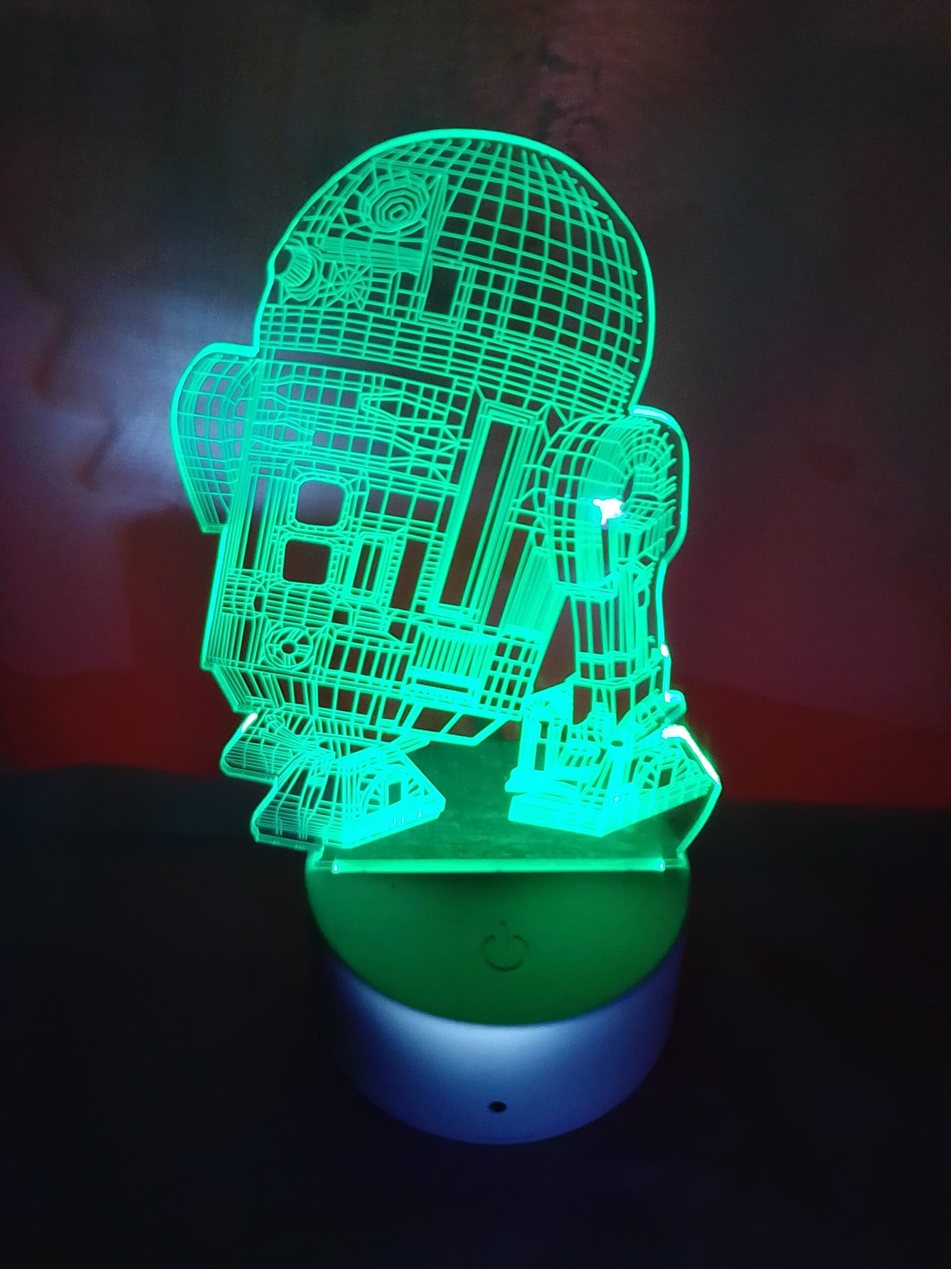 EL-5010 ImgCom ⁄ Irresistible Lámpara Led 3D de R2-D2, el droide referente de STAR WARS Imagen 2 de 4