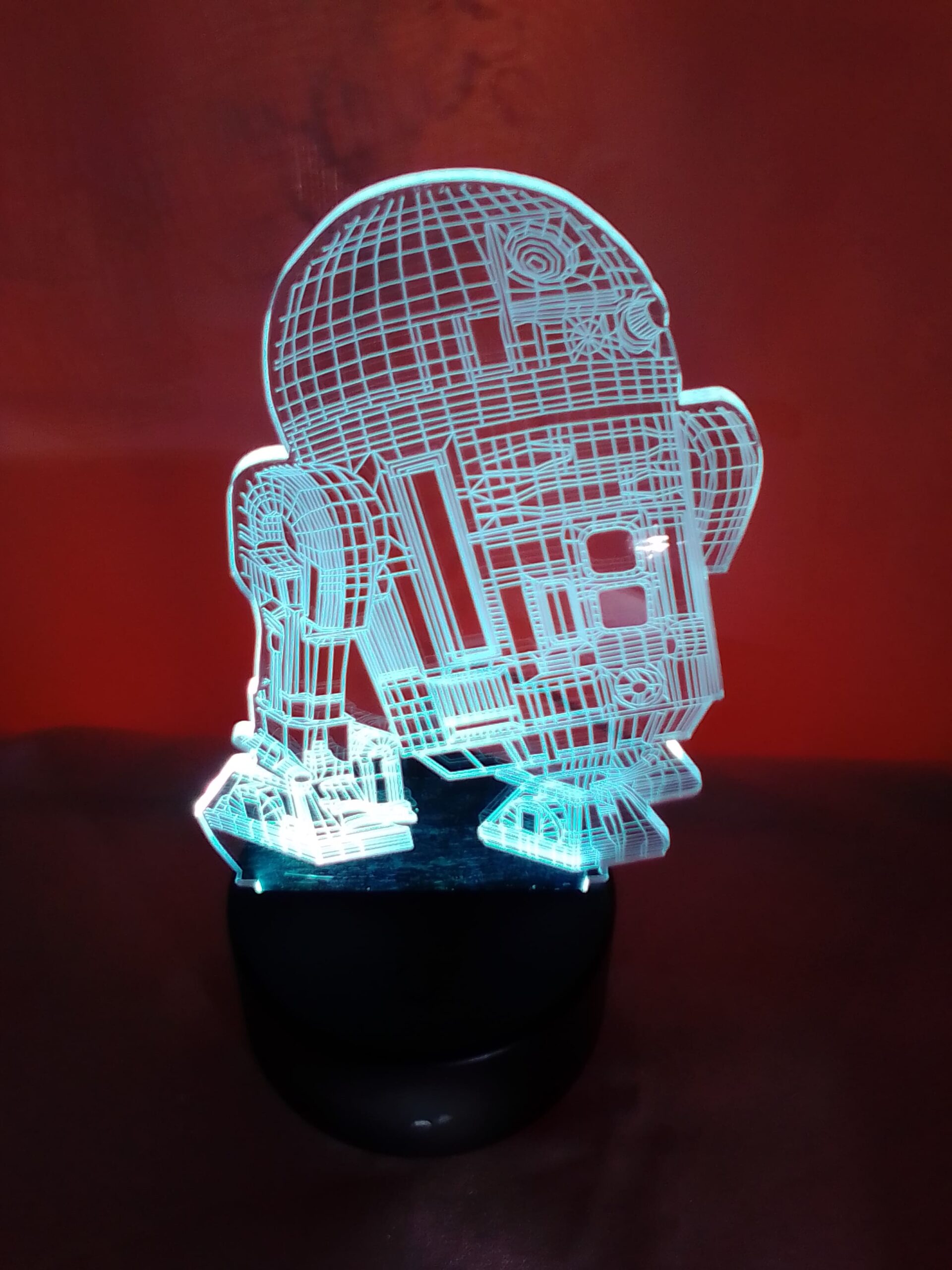 EL-5010 ImgCom ⁄ Irresistible Lámpara Led 3D de R2-D2, el droide referente de STAR WARS Imagen 4 de 4
