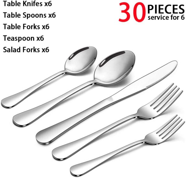 Juego de cubiertos acero inox 6 ptos 30 pcs 4